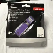 New Vivitar secure digital card SD/HC Reader/Writer USB 3.0 VIV-3RW-SD-PUR