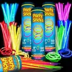 Partysticks 300 Ultra Bright Glow Sticks Jewelry Bulk Party Favors and Connector