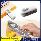 AU 2 In 1 Sealer Cutter Mini Handheld Heat Vacuum Sealer for Plastic Bags (White