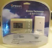 OREGON SCIENTIFIC Wireless Indoor Outdoor Thermometer & Alarm Clock #RAR601 NEW!