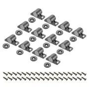 12 Pcs Cabinet Door Catch, Latch Metal Magnetic Lock for Cupboard Kitchen, Grey