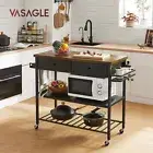 Vasagle 3-Tier Kitchen Storage Shelf with Drawers Microwave Oven Stand Organiser