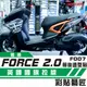 彩貼藝匠 FORCE 2.0 155【全車拉線 F007】（一對）3M反光貼紙 拉線設計 裝飾 機車貼紙 車膜