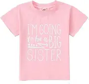 [DUBASAM] Toddler Kids Baby Girl Big Sister Shirt I'm Going to Be A Big Sister T-Shirt Summer Short Sleeve Tops