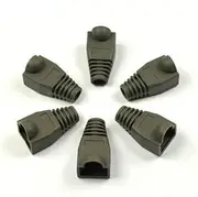 RJ45 Connector Plug Protective Sleeve Cover Cap Compatible with CAT5E/6 Cable USB Connectors Pc Case(20Pcs,Dark Grey)