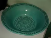NEW Il Mulino Blue Turquoise LARGE Bowl Medallion Melamine 14" wide 4" deep