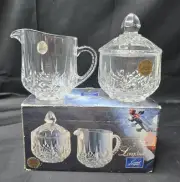 Cristal D'Arques Durand Longchamp Creamer & Sugar NIB