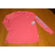 Womens pink xl Magellan long sleeve boyfriend fit fishing gear shirt logo new