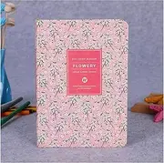 Notebooks 2021 Yearly Agenda Planner Monthly Weekly Plan Portable A6 Kawaii Pocket Notebook Cute Diary Flower Journal Office Stationery Paper (Color : B, Size : A6)