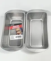 Metal Bakeware Oven Baking Pan Lot of 2 Bread & Loaf Meatloaf Non-Stick Pans