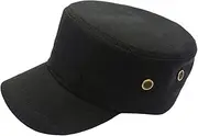 [FRCOLOR] Cotton Leisure Hat Flat Top Hat Outdoor Sports Visor Black Comfortable Universal Washable