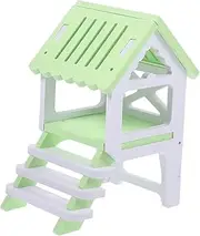 Double-Tier Guinea Pig Hideout Decorative Hamster Villa Hideout Ladder Safe Bite-Resistant PVC