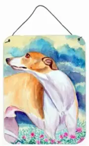 Whippet Aluminium Metal Wall or Door Hanging Prints, 16" x 12", Multicolor