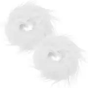 [OATIPHO] 1 Pair Fur Cuff Covers Fluffy Wrist Cuff Warmer Warm Wrist Cuff Women Clothing Accessory Furry Winter Winter Wrist Warmers Furry Arm