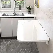 Heavy Duty Wall Mounted Table with Bracket for Laundry Room Kitchen Space Saving Multifunctional Table for Home Bar and Office