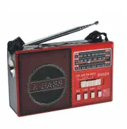 FM/AM/SW 3Band World Radio SD/USB MP3 Player Rechargeable Led Torch
