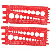 2 Pieces Screw Size Chart Screw Thread Gauge Sizing Tool Nut Bolt Checker