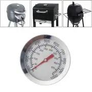 Stainless Steel Barbecue Thermometer Dial Display BBQ Grill Temperature Gauge