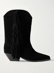 [Isabel Marant] Isabel Marant - Duerto Fringed Suede Boots - Black - FR37 FR37 Black