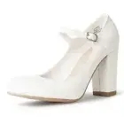 J. Adams Skippy Mary Jane Shoes Women Oxford Pumps - Kitten High Heels - Retro