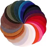 [EPIGEIST] 25 Pcs Suede Fabric Oval Patches Kit for DIY Applique Multi Color Clothing Patches for Sweaters Coats and Jackets for Mending and Decorating