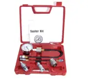 Gasoline Compression Check Tester set Auto Engine Motor Dial Gauge 0-300 psi