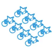 Swivel Clasps Snap Hook, Star Shape Lobster Claw Clasp for DIY Blue, 8Pcs