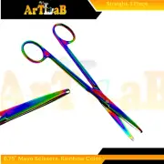 Mayo Dissecting Scissors 6.75in Blunt w/ STR Tips, Rainbow, Veterinary Tools