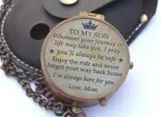 Mom to Son Compass – to My Son Love Mom – Mother to Son Gifts - Graduation Day