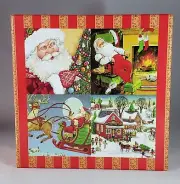 Christmas Holiday Advent Calendar 4 Puzzles 25 Gift Boxes Santa NWOT