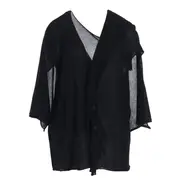 [Yohji Yamamoto] Draped French Sleeve Top