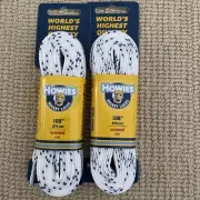 Lot of 2 - Howies White Waxed Hockey Skate Laces Waxed 108"