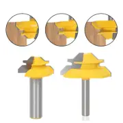 45° Lock Miter Router Bit Woodworking Tenon Milling Cutter Drilling Milling Tool