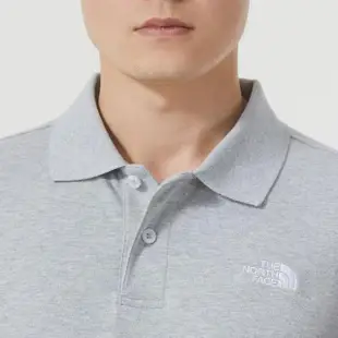 【The North Face】北臉 上衣 男款 短袖上衣 運動 POLO衫 M SS LOGO POLO 灰 NF0A87UXDYX