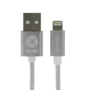 Moki 3M Braided Lightning MFI-Certified to USB iPhone Sync/Charging Cable SLV