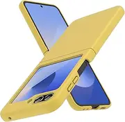 [CMYFUTNG] for Galaxy Z Flip 6 5G Case,Lightweight,Slim Fit Drop Protection Rugged Shockproof Cover for Samsung Galaxy Z Flip6 5G,Slim Thin Hard PC Shockproof Protective Phone Yellow 4-Z Flip6-10