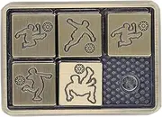 Soccer Pattern Push Slider Toy, EDC Adult Fidget Toys Portable ADHD Autism Sensory Toys, Soccer Movements Metal Push Slider, Tress Relief Office Desk Toys Gifts for Men