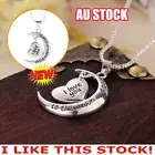 I Love You To The Moon And Back Sliver Pendant & Necklace Gift Mum TK