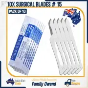 10Pcs Stainless Steel Surgical Scalpel Blade #15 Suitable with Scalpel Handle# 3