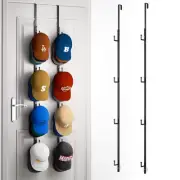 Over Door Hat Rack - 2 Packs Hat Holder with 8 Hooks Design, Baseball Cap Org...
