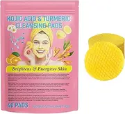 Turmeric Pads and Exfoliating Kojic Acid for Dark Spots, Pore Cleansing, and Oil Control, 40pcs