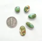 Natural Ajax Turquoise Hand Cut Cabochon Lot Oval Free Form Shape 20.7 Carats