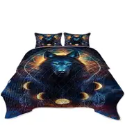 Dreamcatcher Space Moon Wolf Coverlet