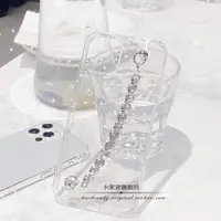 在飛比找ETMall東森購物網優惠-原創干凈韓國水鉆鏈條蘋果手機殼