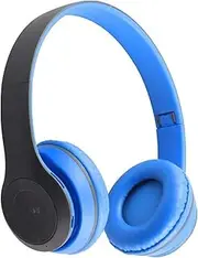 Headsets with Microphone Headset Wireless Headphones Mobile Phone Wireless Headset Gaming Headset (Color : Blue)