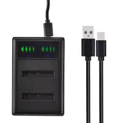 USB Dual Battery Charger for Kodak KLIC-7001 EasyShare M893 IS, M1063, M1073 IS