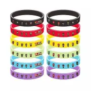 12pcs Superhero Theme Rubber Bracelets Silicone Wristband Kids Birthday Party Favours