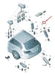 AUDI A4 Avant B8 Rear Right Antenna Amplifier 8K9035225N NEW GENUINE