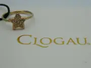 Clogau 9ct Yellow & Rose Gold Swarovski Topaz Star Ring RRP £450.00 size N