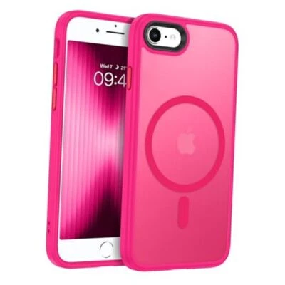 for Magnetic iPhone SE 2022/2020 Case, Phone Case iPhone 8/7 Hot Pink